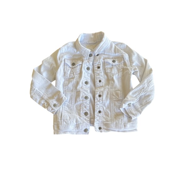 Copper Key Other - Copper‎ Key White Denim Trucker Jacket Girls Size 6 Stretch Cotton F94BC300X